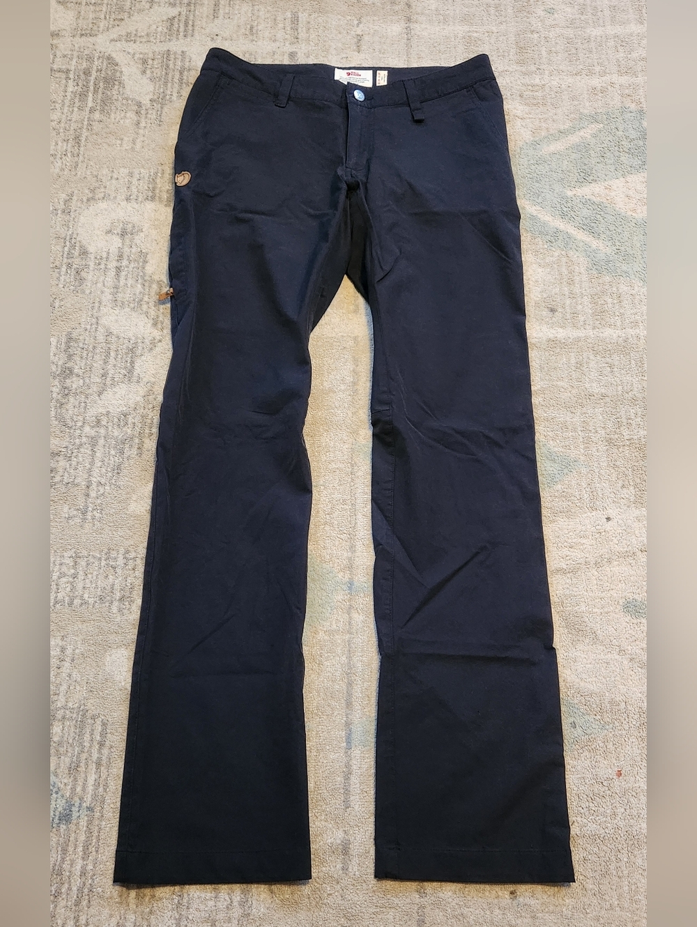 Women's FjallRaven Abisko Stretch Trousers. Black. Size 29.